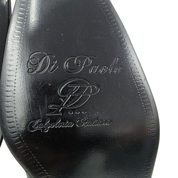 NEW Battaglia Italy Mens 7 Black Leather Dress Shoes Medallion Toe Derby Oxfords - Picture 9 of 11